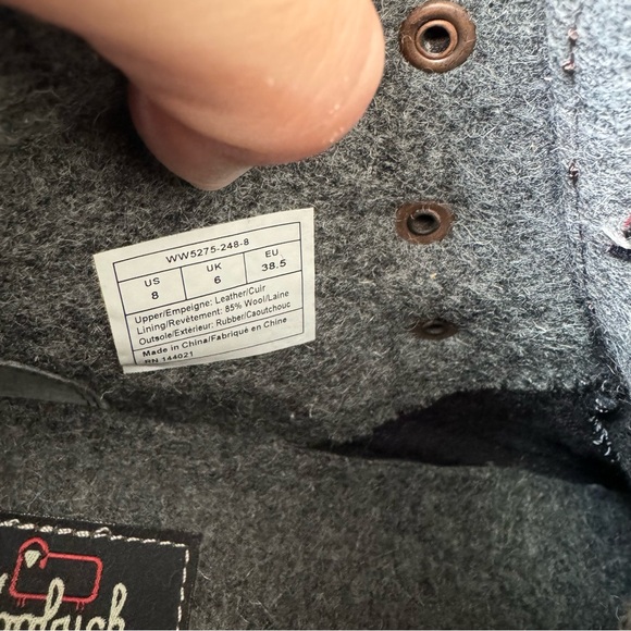 Woolrich Rockies wool Leather Hiking Boots red laces EUC - Picture 15 of 15